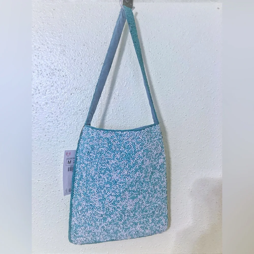 Zara Beaded Fish Mini Bucket Bag. NWT - Picture 7 of 7